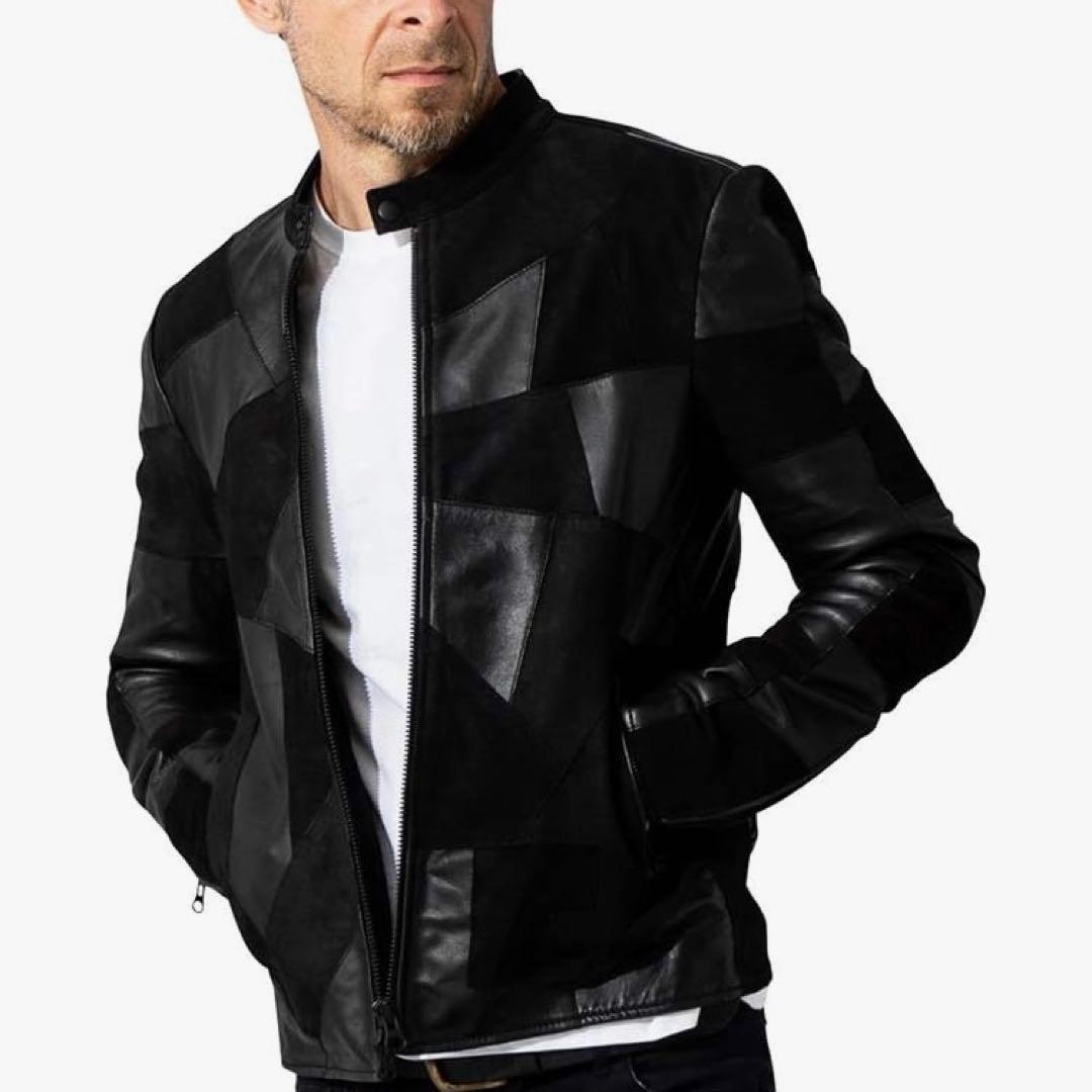 未使用品 Juventus (リューグーレザーズ)パッチワーク レザージャケット