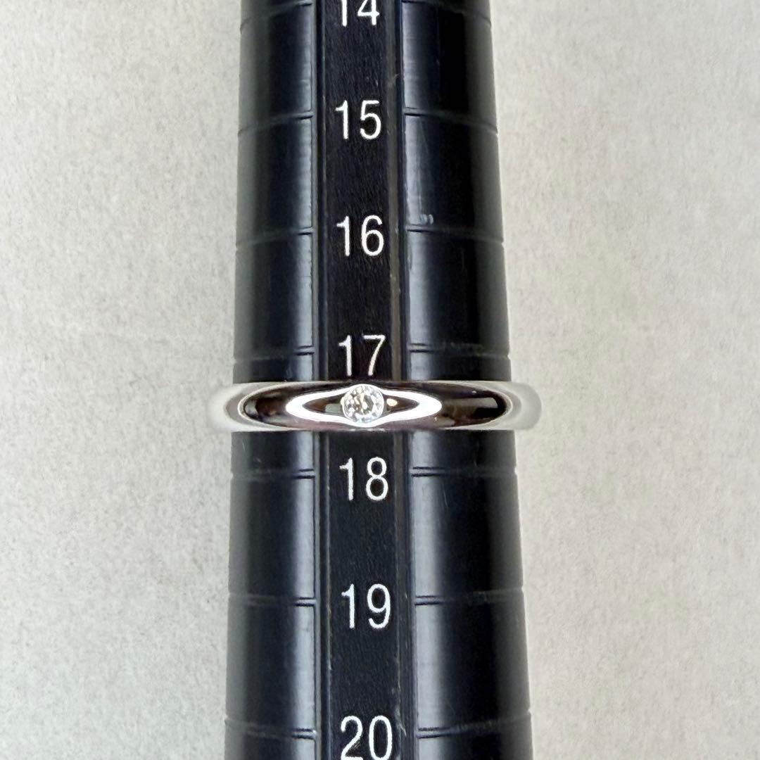 ハリーウィンストン　ダイヤモンド　プラチナ　リング　17.5号