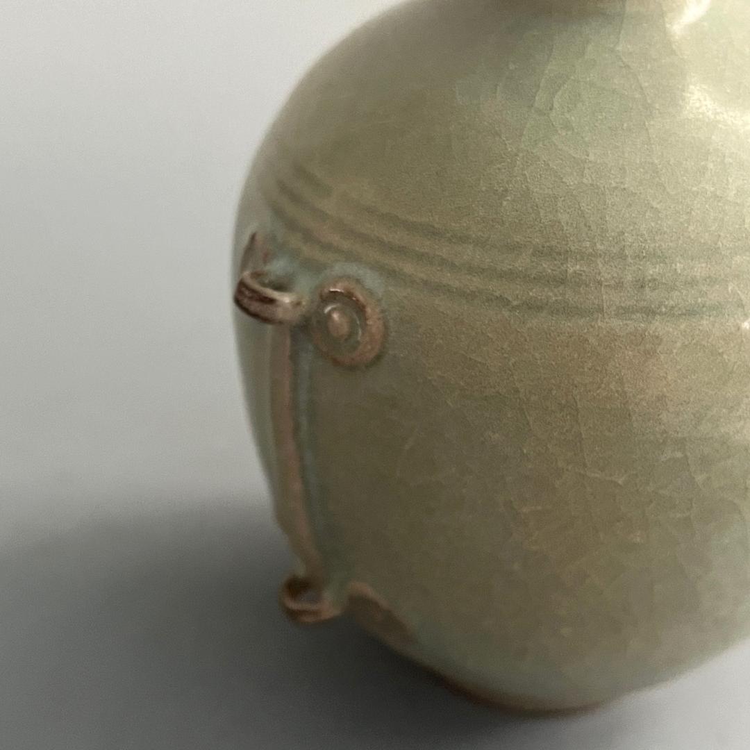 唐物 越窯青磁瓶 秘色磁 中国美術 古玩 SN10