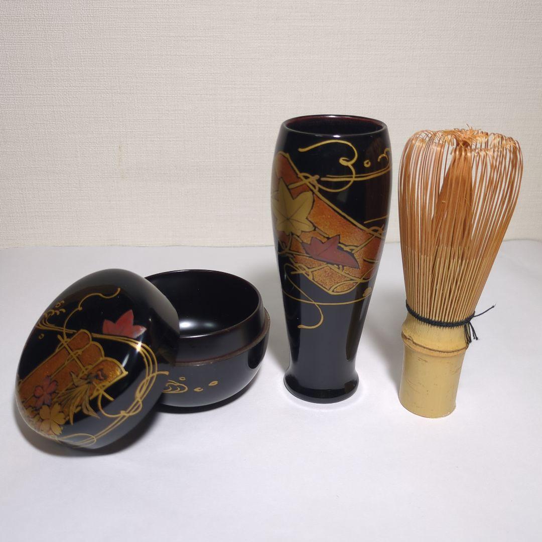 茶道具　茶箱　花筏　花筏蒔絵　久突　茶箱一式