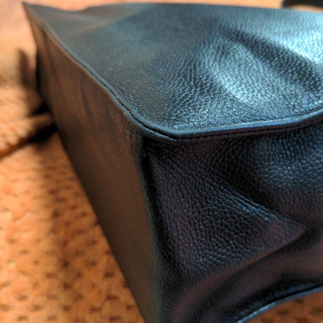 CHANEL ブラック レザー ショルダーバッグヴィンテージ