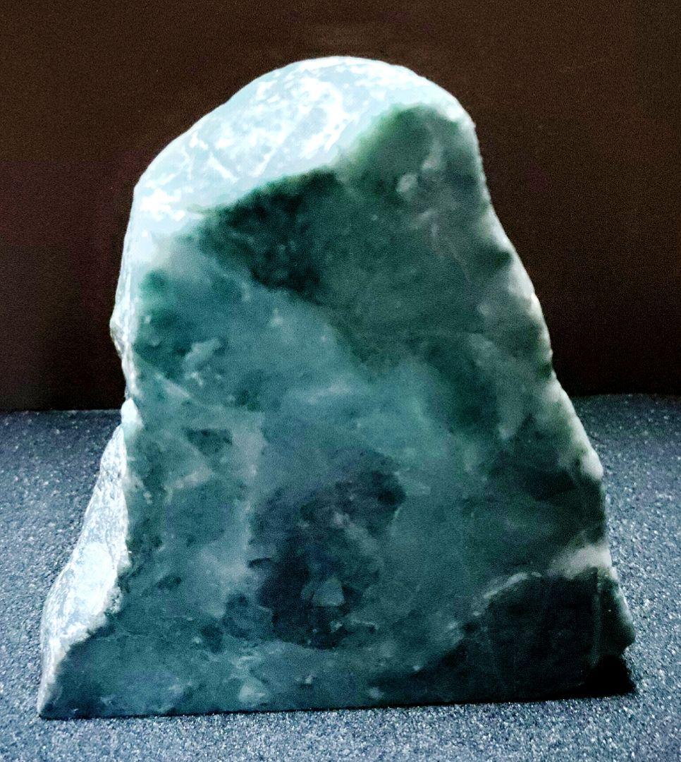 ★翡翠原石★糸魚川硬玉【姫川・川ズレ・カット磨き❶322ｇ】