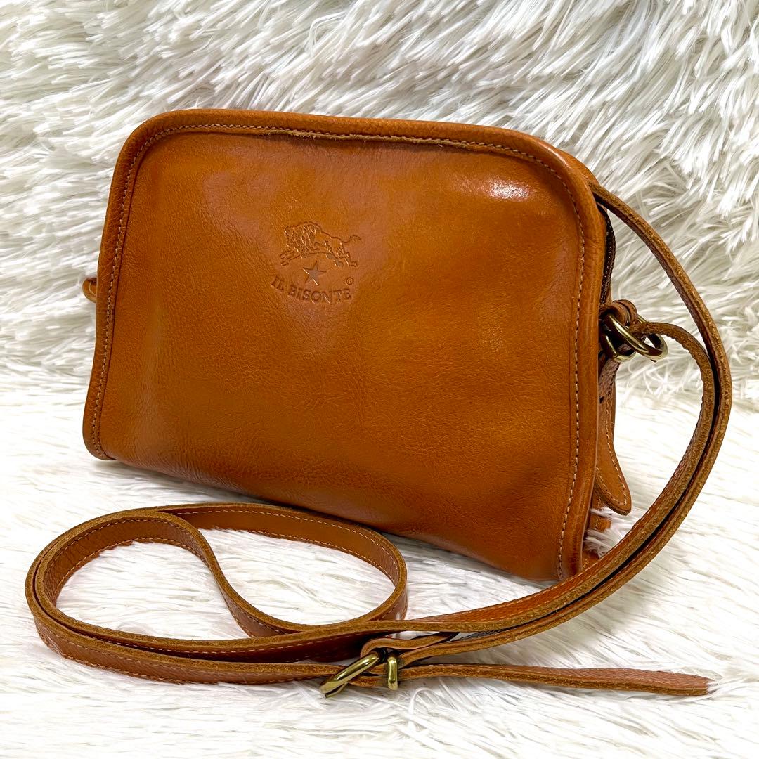 美品 イルビゾンテ ショルダーバッグ キャメル