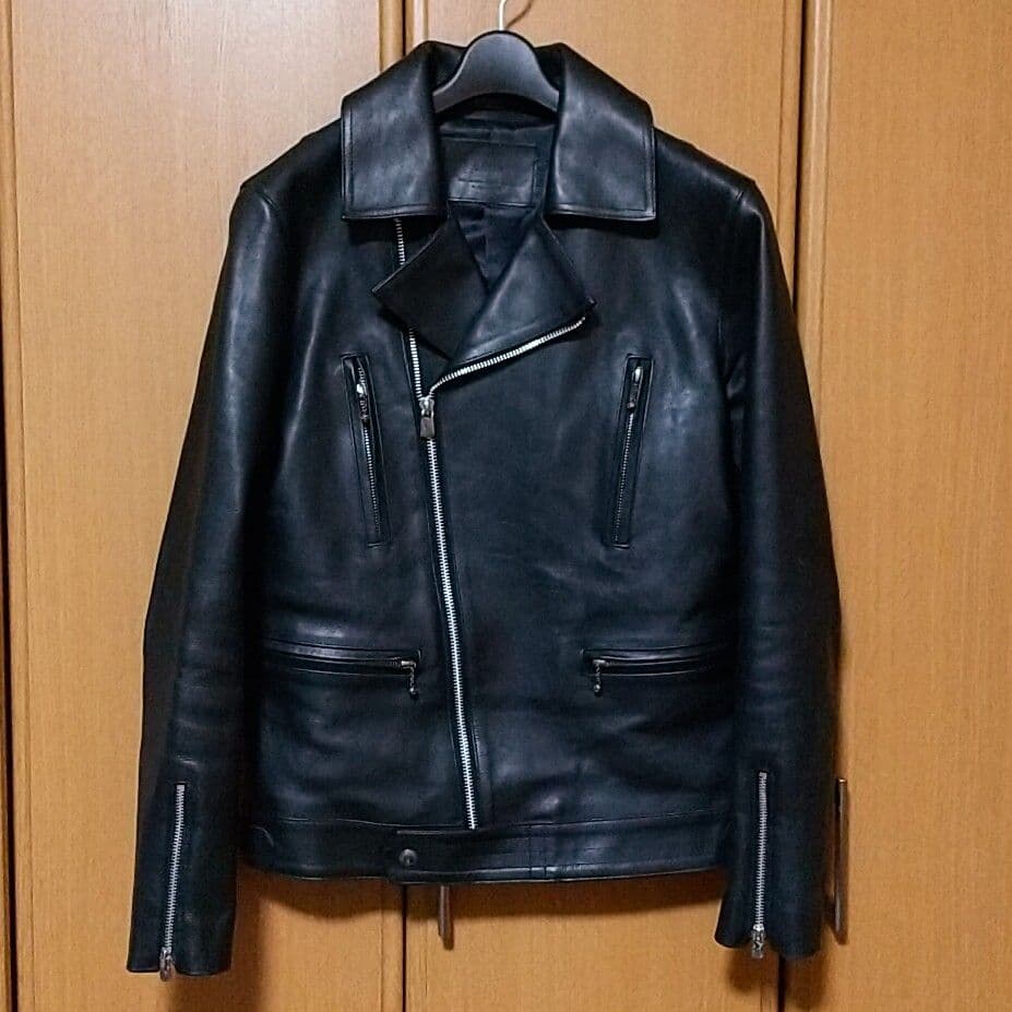 GARNI ガルニ ダブルライダースジャケット 黒 シルバー925