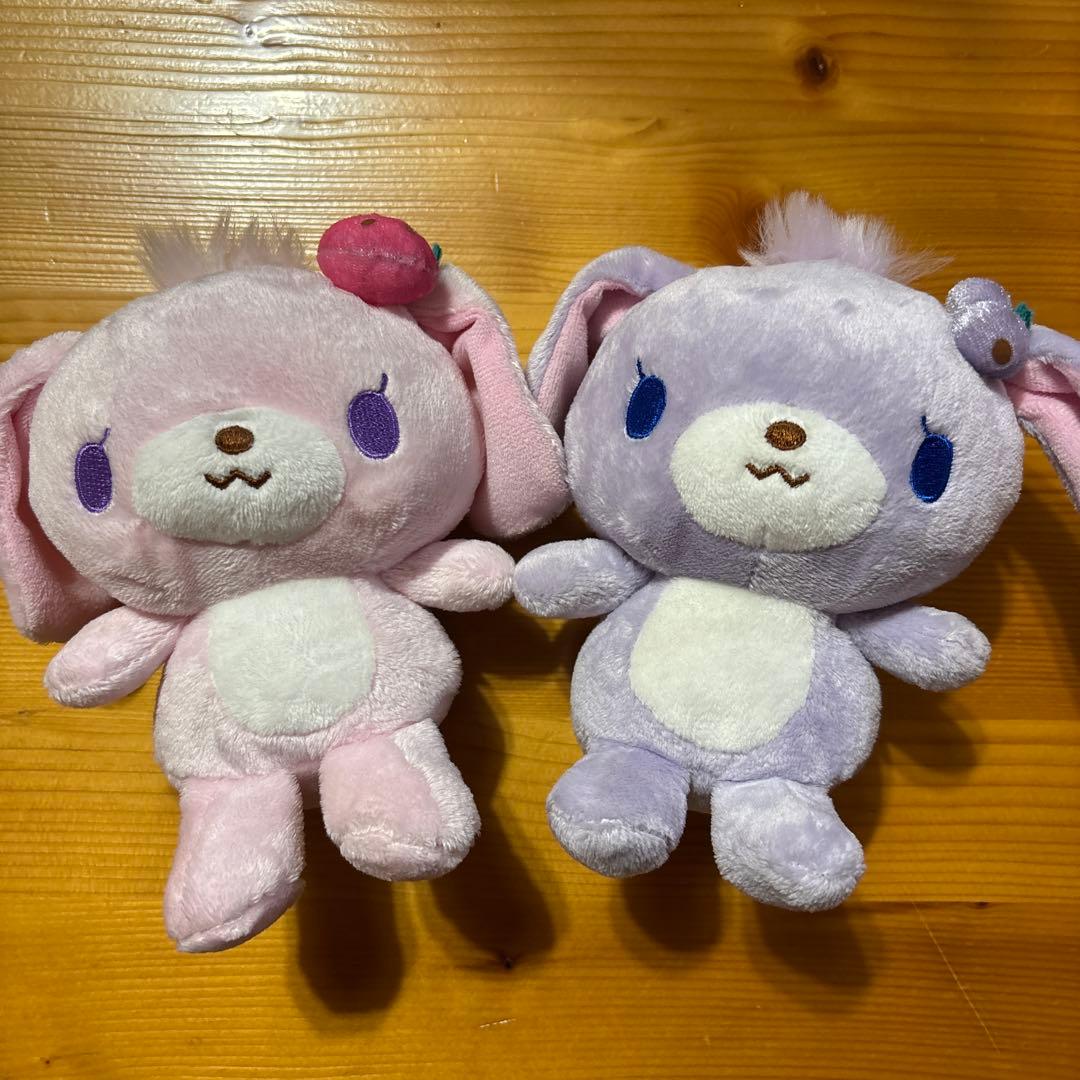 ストロベリーうさ ブルーベリーうさ ぬいぐるみセット
