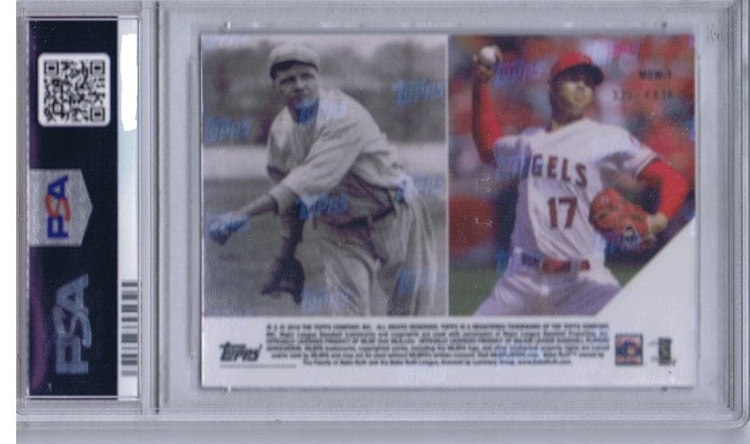 大谷翔平&B.ルース Moment of the Week #MOW1 PSA9