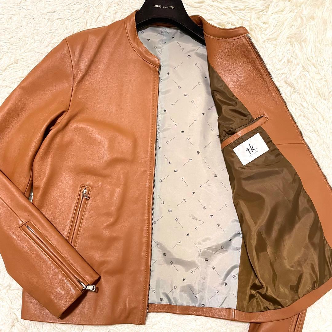 現行モデル/極美品　タケオキクチ　ラムレザージャケット　キャメルカラー　M　本革