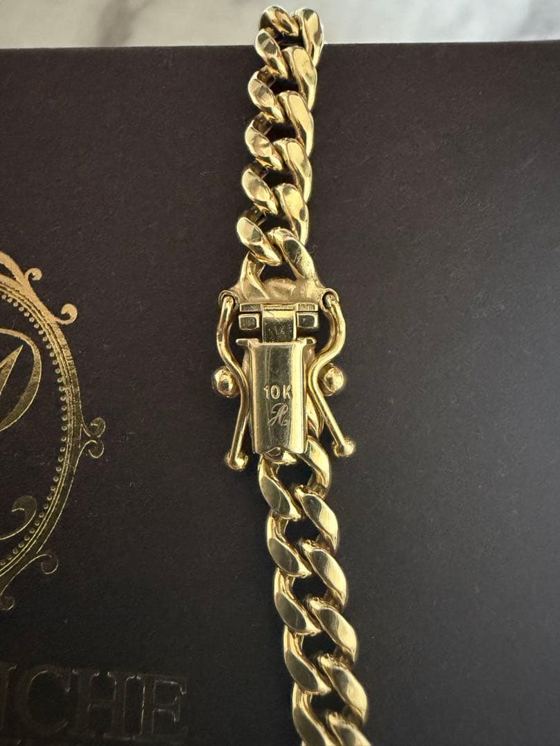 アヴァランチ　10k イエローゴールド　マイアミブレスレット　18cm メンズ