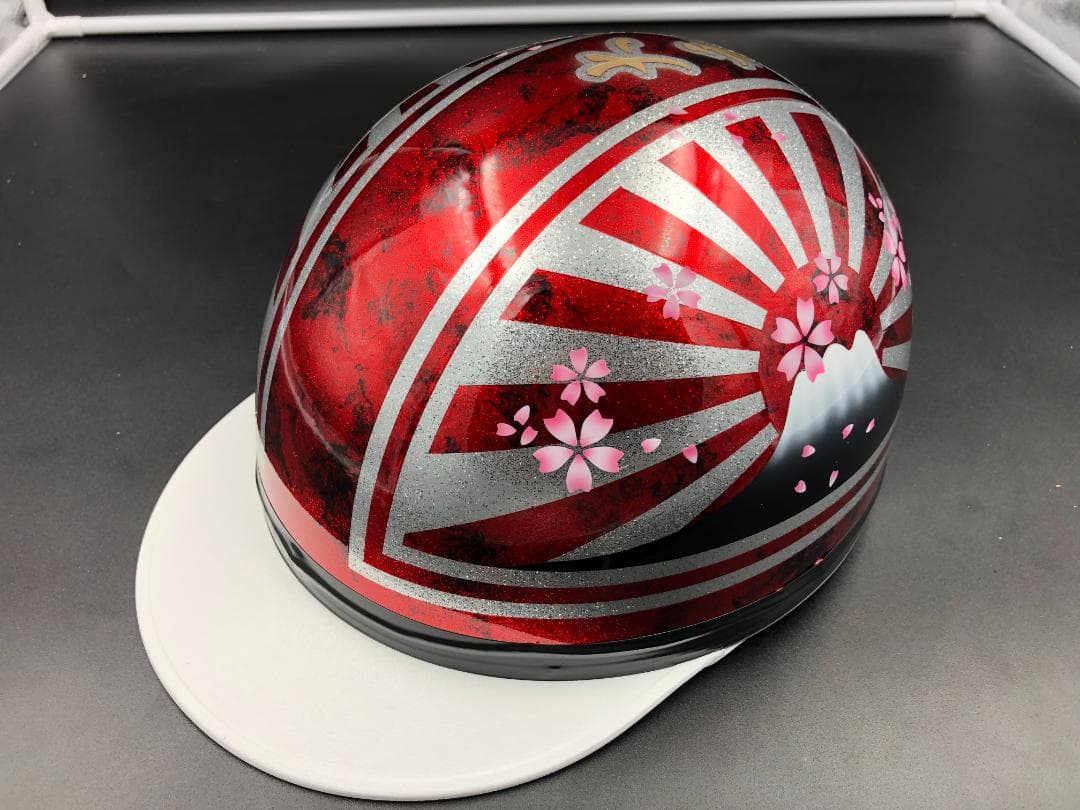 コルク半　カスタム　富士日章　三つボタン　レッドラップ　ラメ　桜　高級クリヤ