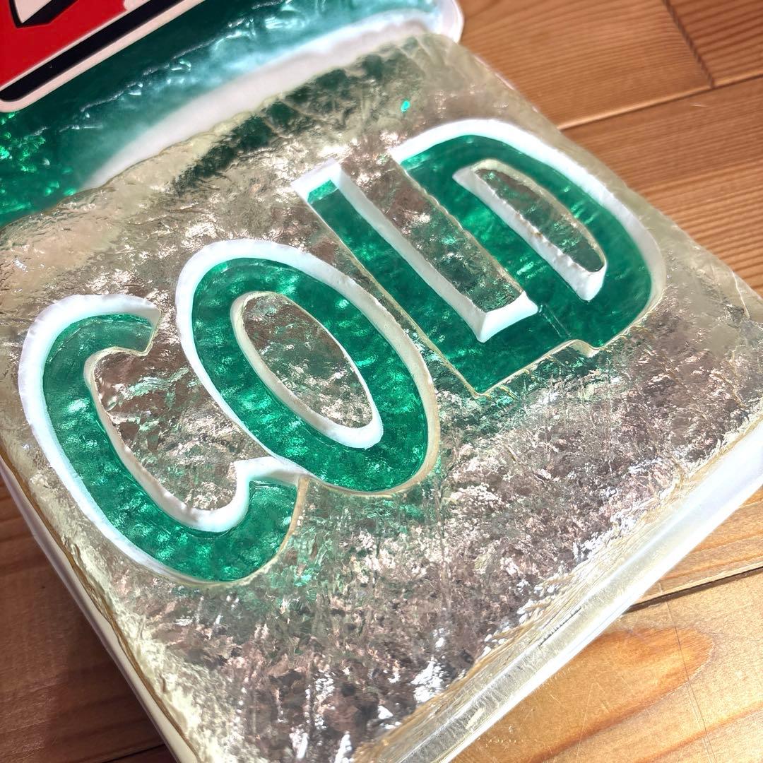 スーパーレア！　1965年　セブンアップ　エンボス　3D氷　看板　ストアサイン