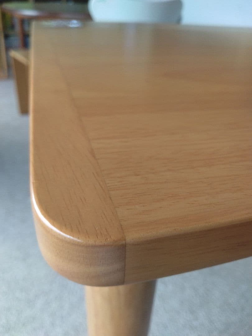 【美品】MUJI無印良品 木製テーブル70×70cm ラバーウッド材ナチュラル