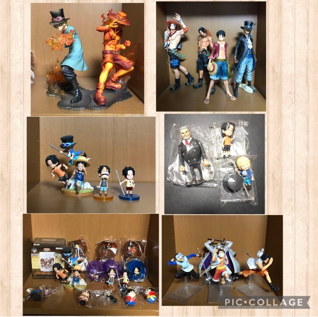 ワンピース フィギュア まとめ売り ルフィ エース サボ ガープ 夢の一枚絵