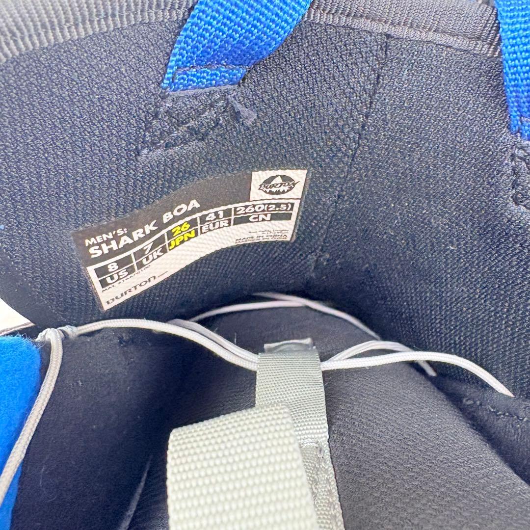 極美品 BURTON BOAスノーボードブーツ ブルー SHARK 26cm