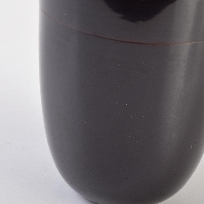 茶道具　黒漆　棗　時代箱付　V　9031