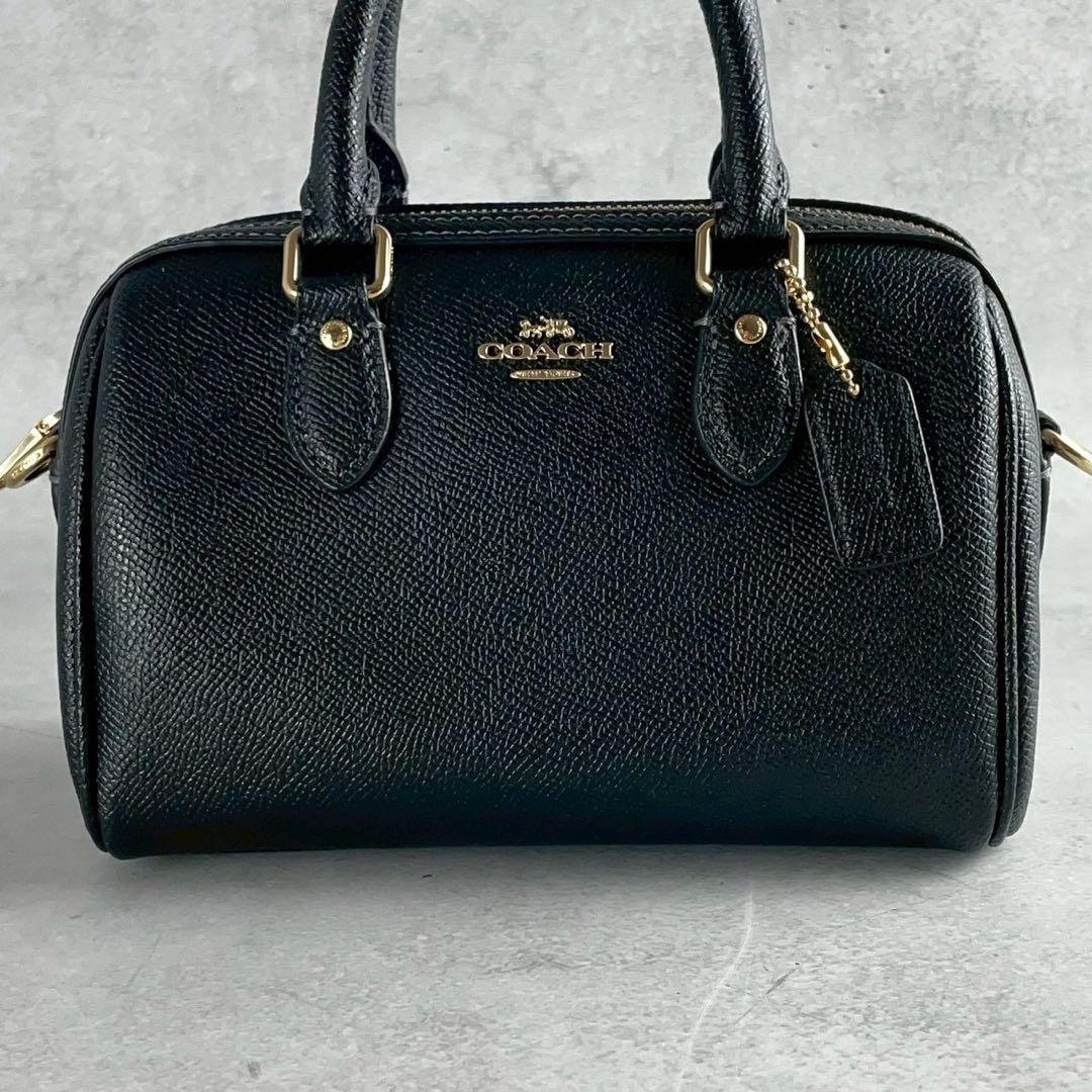 ✨極美品✨コーチ　 ミニ　ローアン　クロスボディバッグ　2way レザー　黒