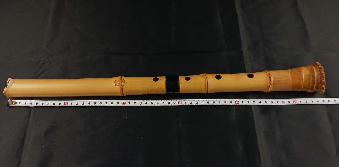 Y3110-4 琴古流 尺八 草野鈴風 全長55㎝ 竹製