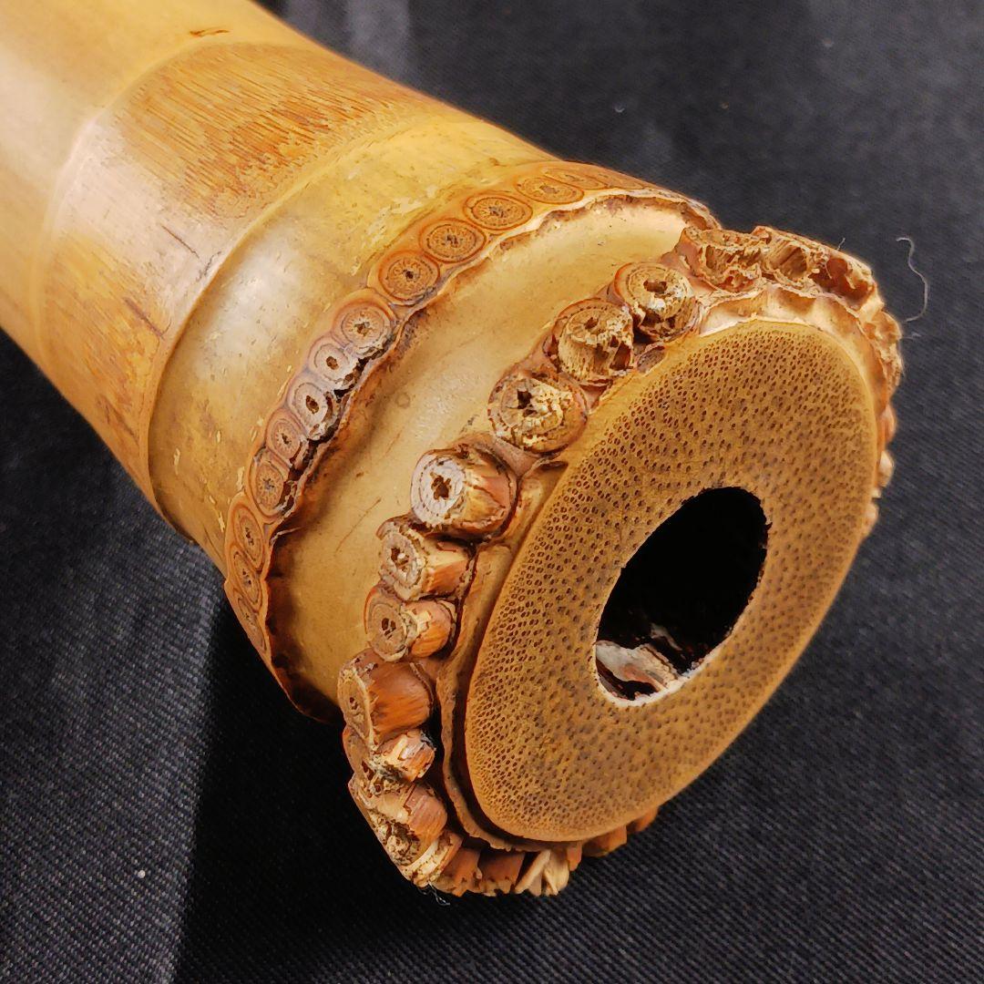 Y3110-4 琴古流 尺八 草野鈴風 全長55㎝ 竹製