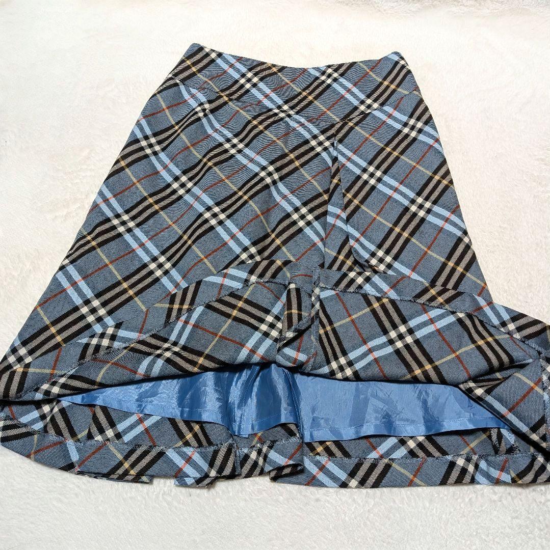 希少✨BURBERRY BLUE LABEL ノバチェック フレア スカート Ｍ