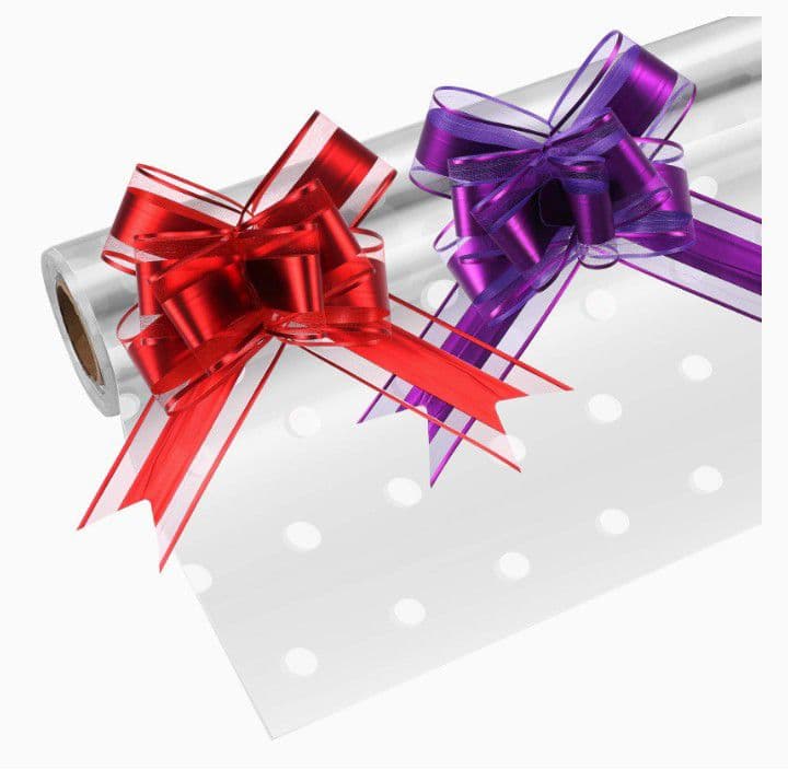 ❤️新品、未使用❤️ラッピングセロファン　リボン付き　包装紙　ギフトラッピング