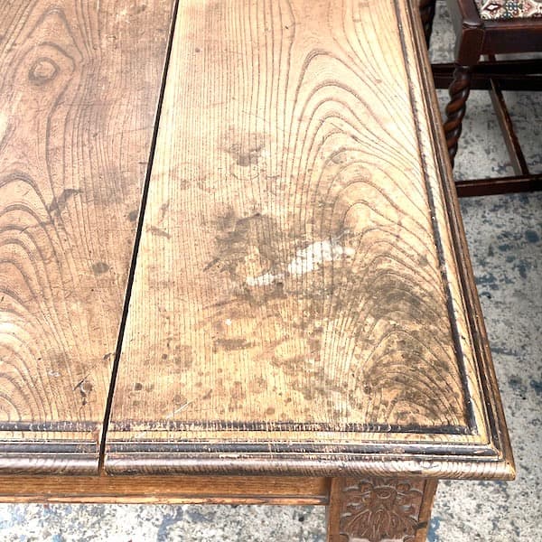 アンティーク　ダイニングテーブル　シャビィ　ロココ調　ワークテーブル