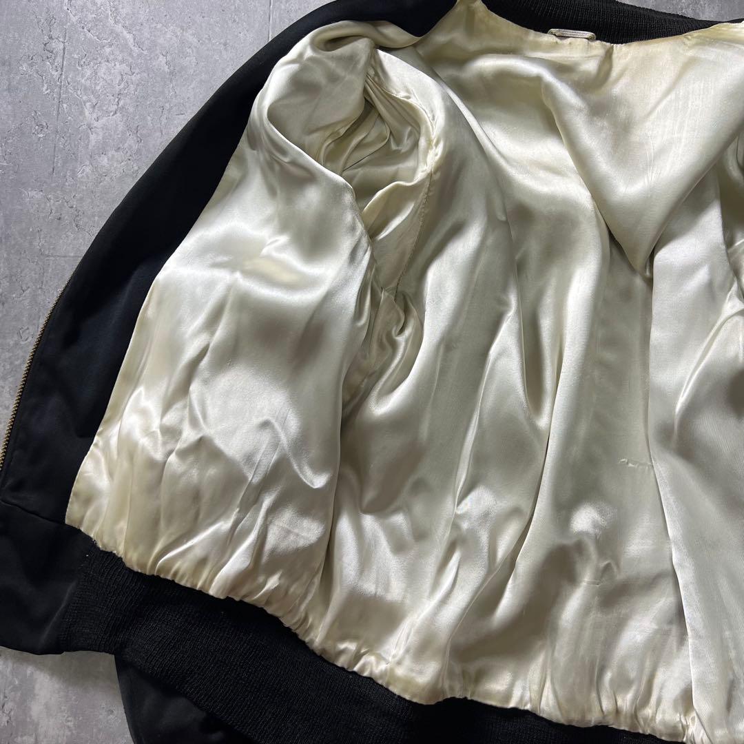 50s usa製　レーヨン　ギャバジンジャケット　ブラック　TALON