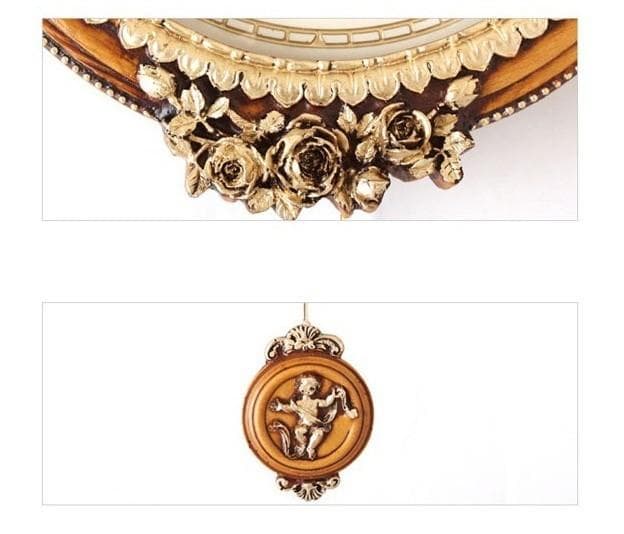 ゴールデンエンジェルラウンド振り子時計/インテリア 掛け時計/電波時計