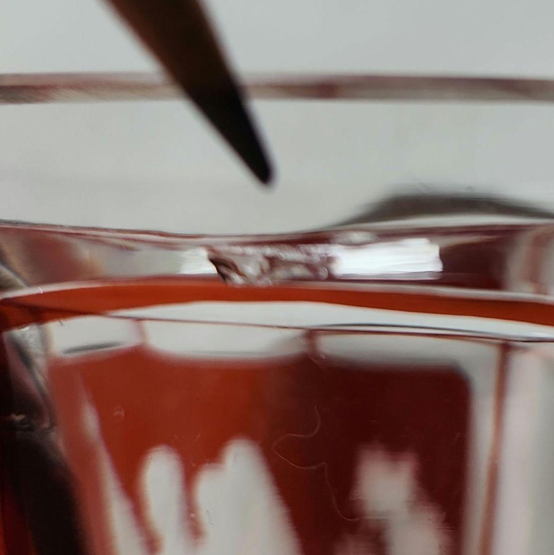 モーゼル　ガラス工芸品　ゴブレット　花瓶　クリスタル　赤