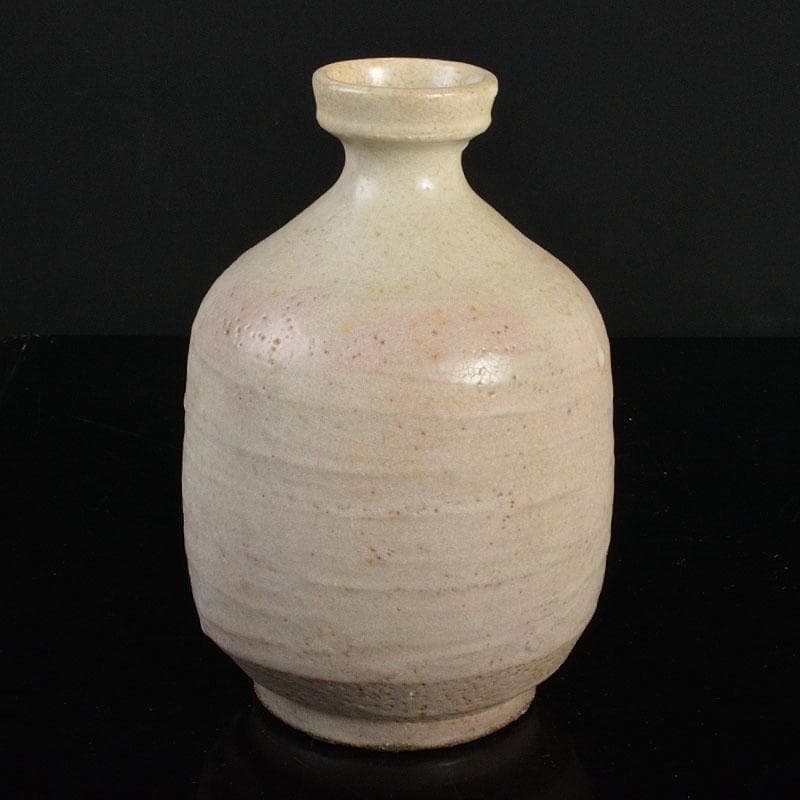 朝鮮　李朝　高麗白磁　壷　徳利　盤口瓶　V　R4419