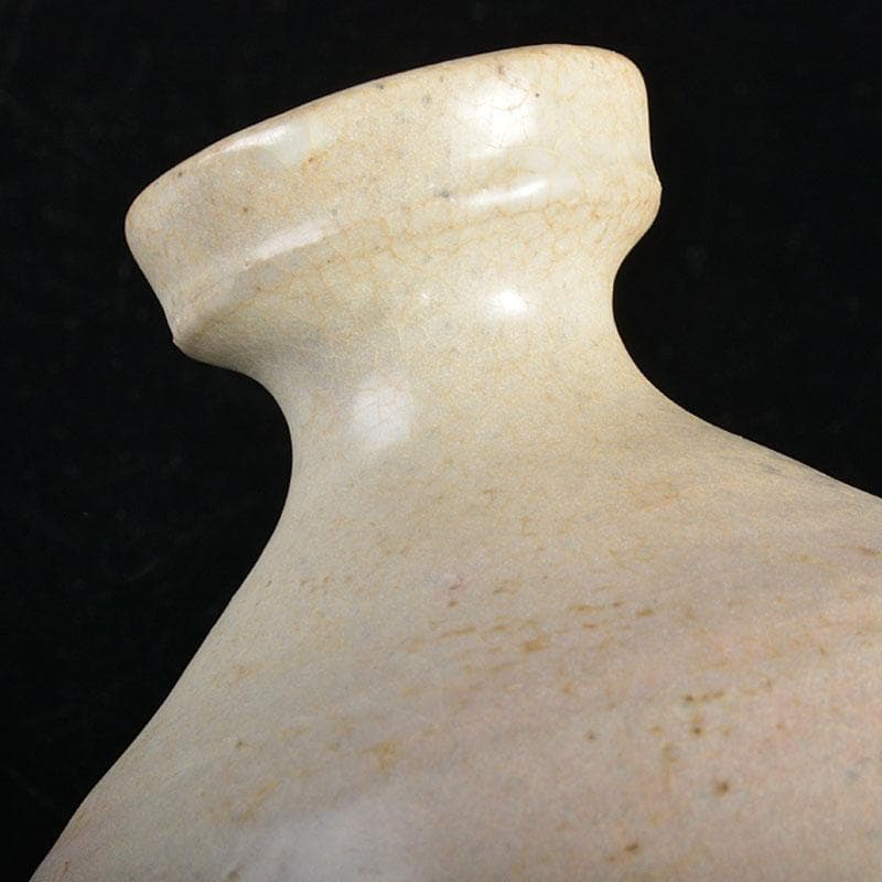 朝鮮　李朝　高麗白磁　壷　徳利　盤口瓶　V　R4419