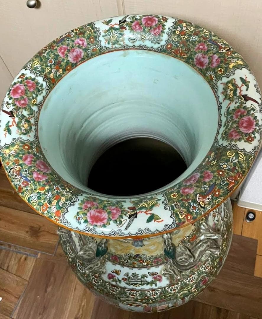 大花瓶　人物画　粉彩　飾り壺　花瓶 花器 壷 110cm