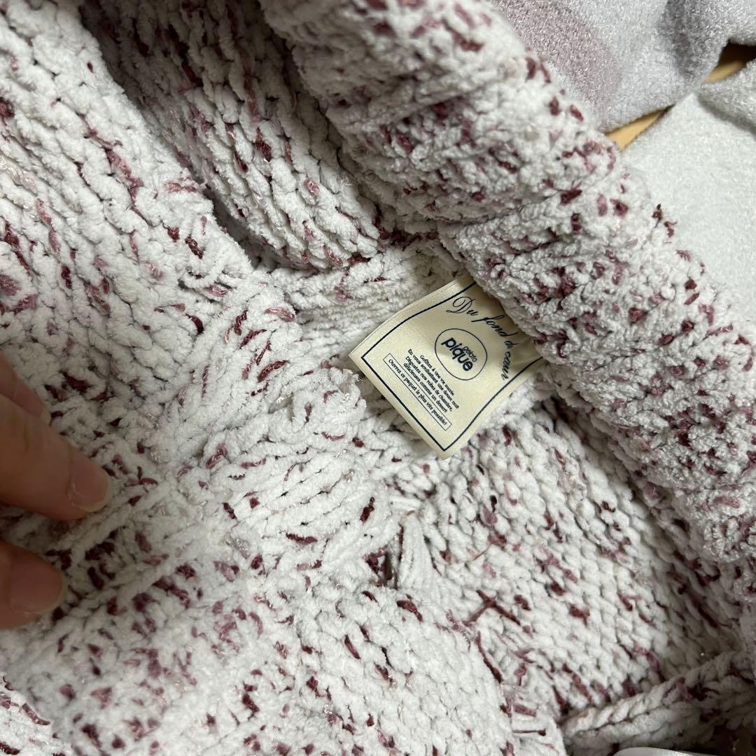 ジェラピケまとめ売りレディースルームウェアホワイトセットアップパーカー