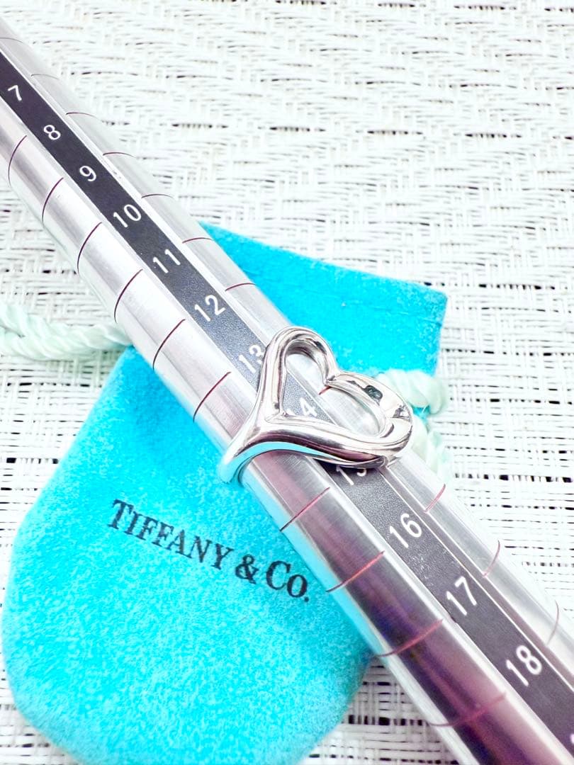 ティファニー　オープンハートリング　指輪　14号 研磨洗浄済み　925