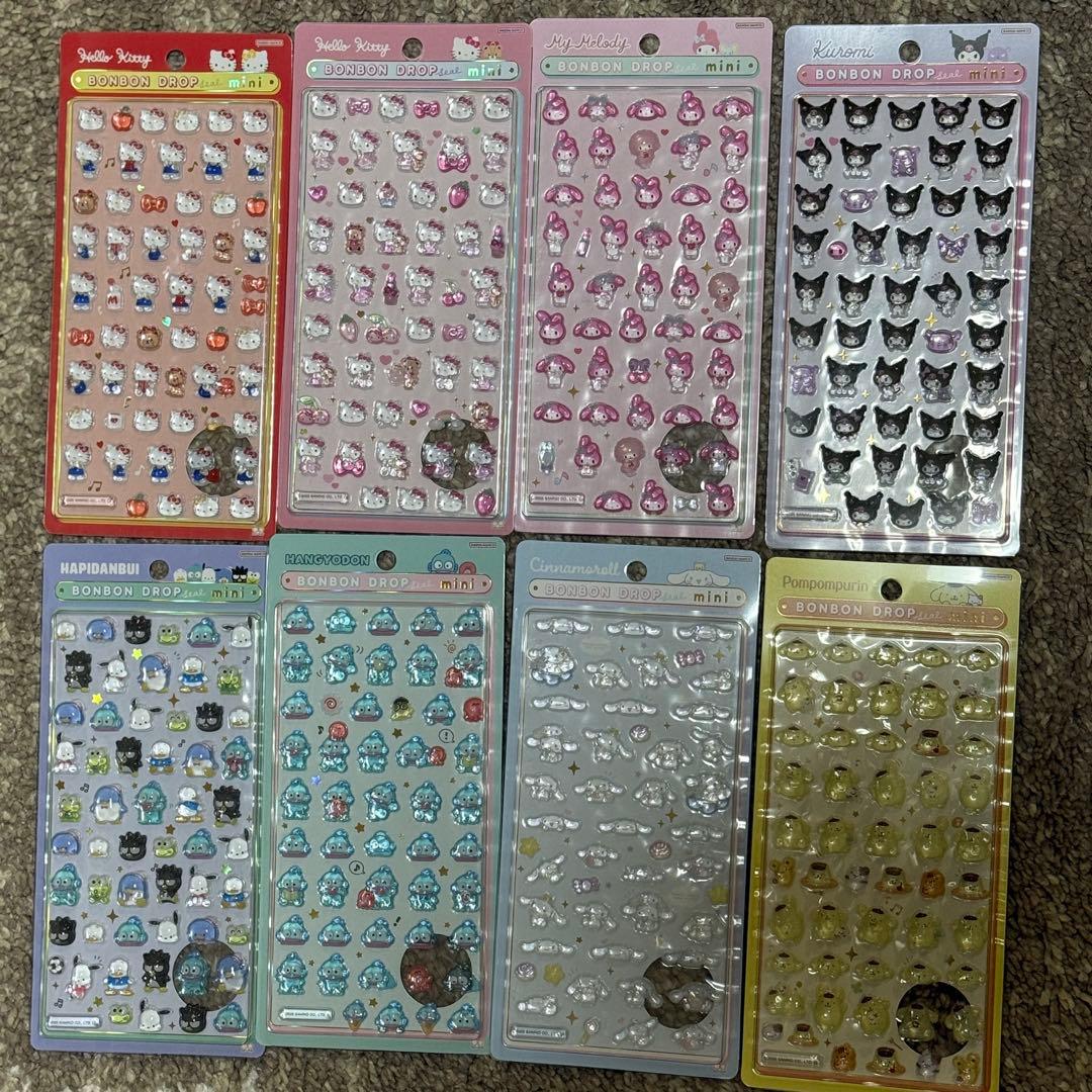 サンリオ ボンボンドロップシール ミニ コンプリート 8種