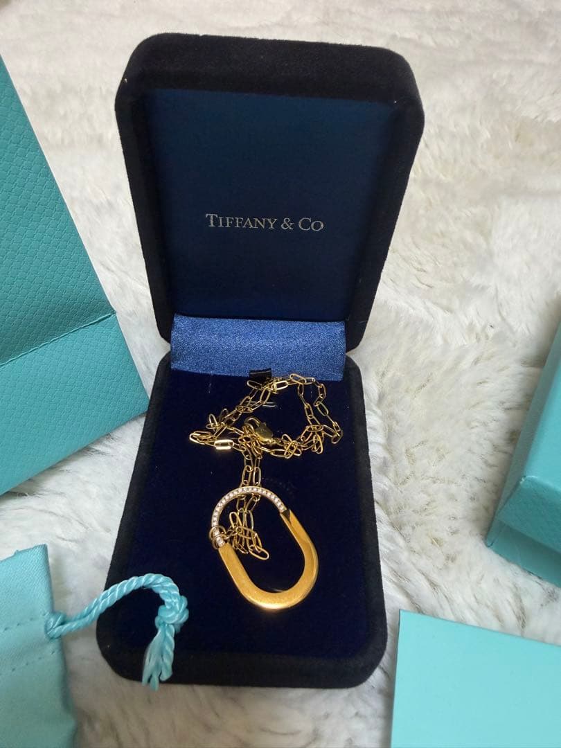 Tiffany &Co.ロックペンダントネックレスイエローゴールド 付属品完備
