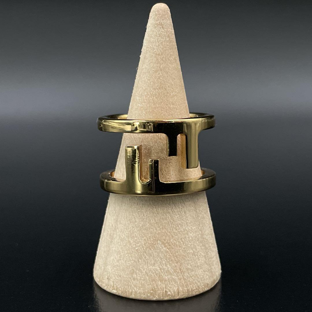 美品　FENDI フェンディ　オーロックリング　FF リング　ゴールド　指輪