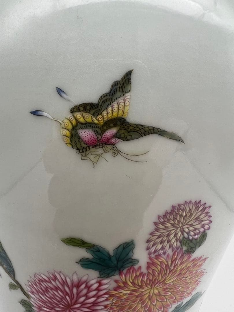 中国民国〜50年代の粉彩梅瓶唐物古美術品　江戸アンティーク骨董コレクション青磁