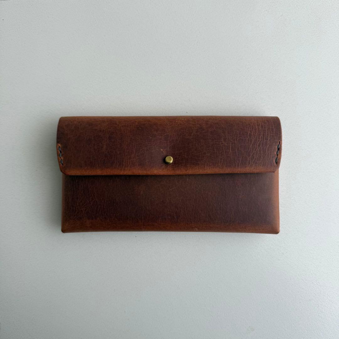 【ゆずこ】【新品未使用SAFUJI サフジ ミニ長財布（ホック） ブラウン