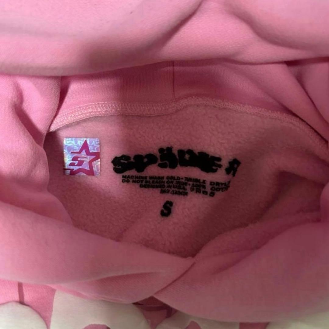 Sp5der Spider worldwide パーカーピンク