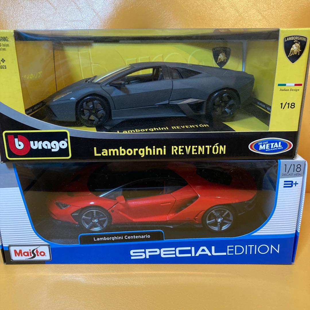 コンセプト企画 ブラーゴ、マイスト 1/18 限定ランボルギーニ 2台