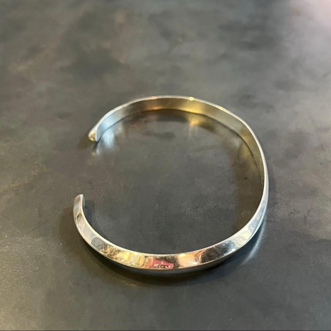 SILVER925 PLANE DESIGN BANGLE/シルバー/バングル