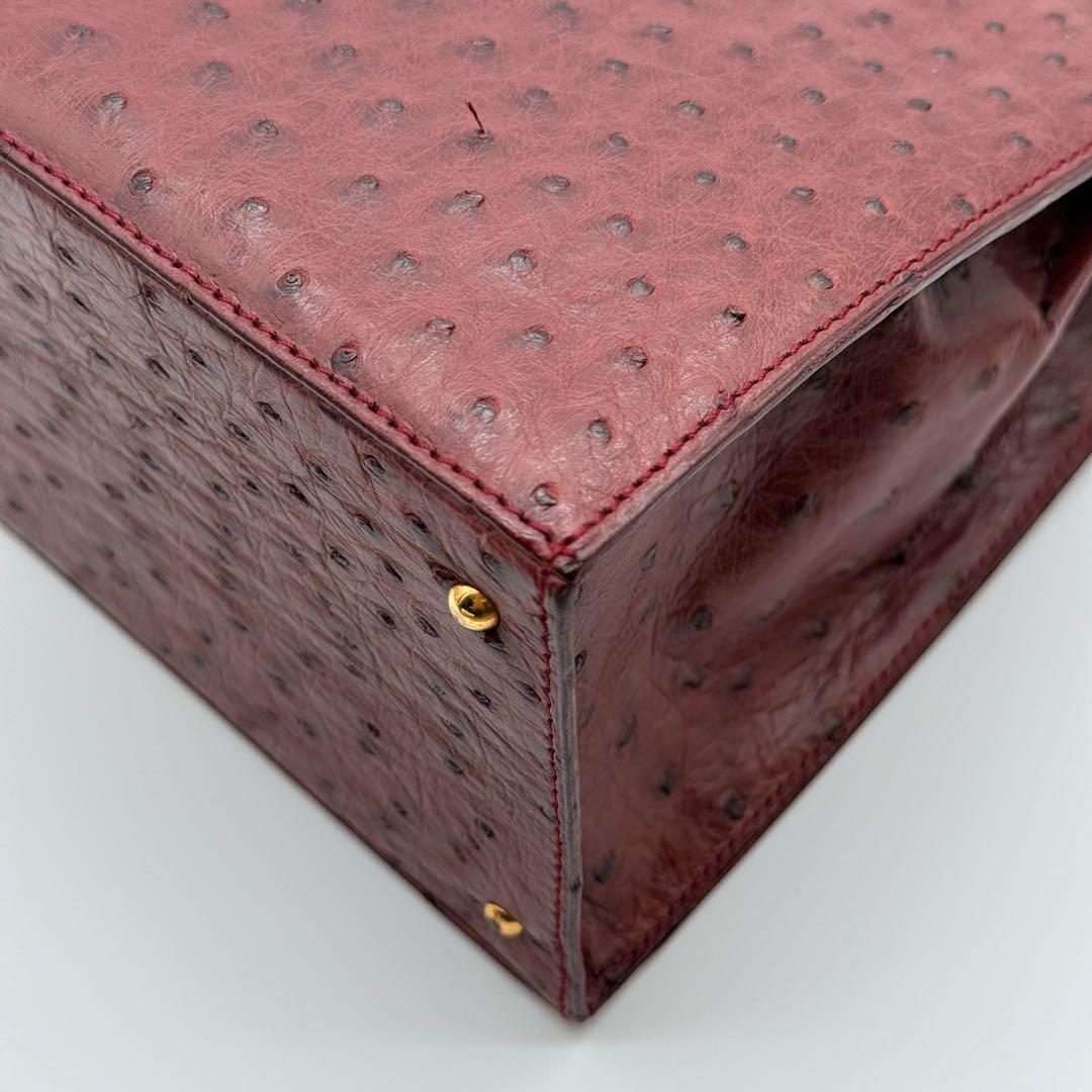 MORABITO モラビト スカラ28 オーストリッチ 赤色 レッド 付属品完備