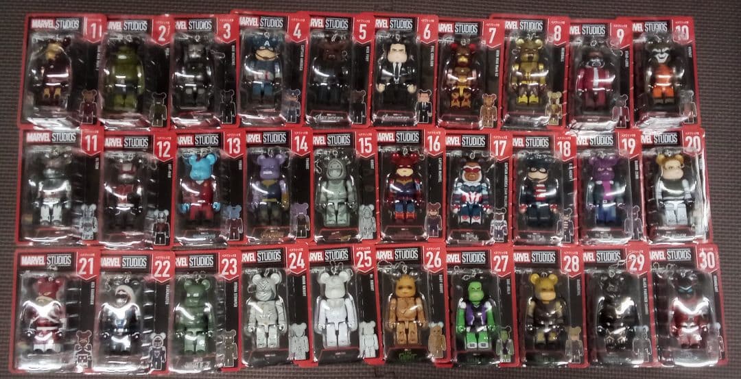 Happyくじ MARVEL ベアブリック賞　全30種コンプセット☆