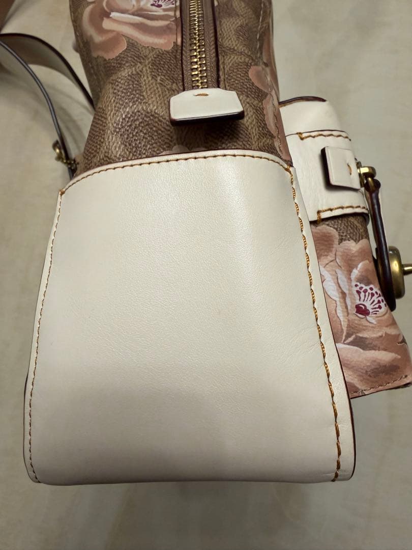 極美品COACH キャンパス バックパック 23 シグネチャー ローズプリント