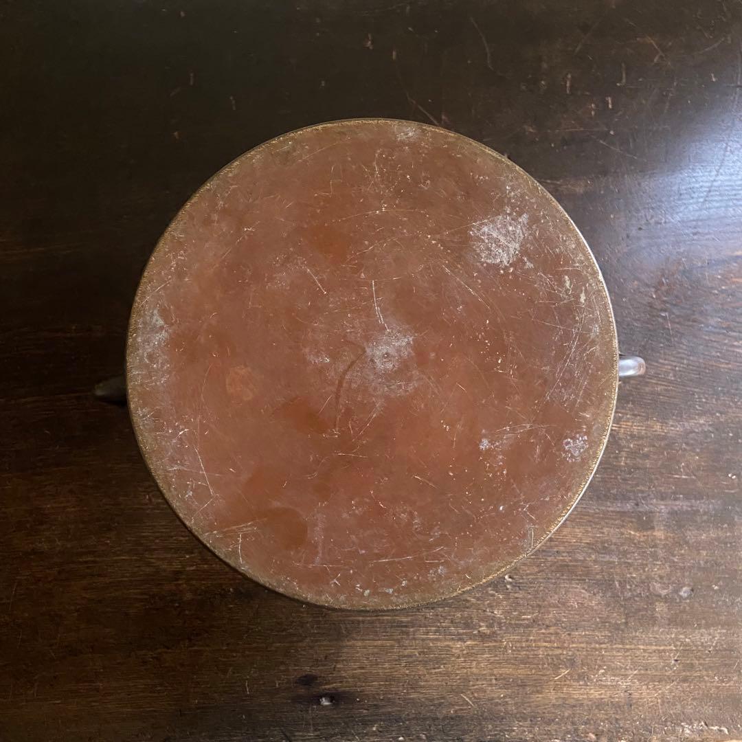 銅製　獣耳　槌目模様　火鉢　古い火鉢