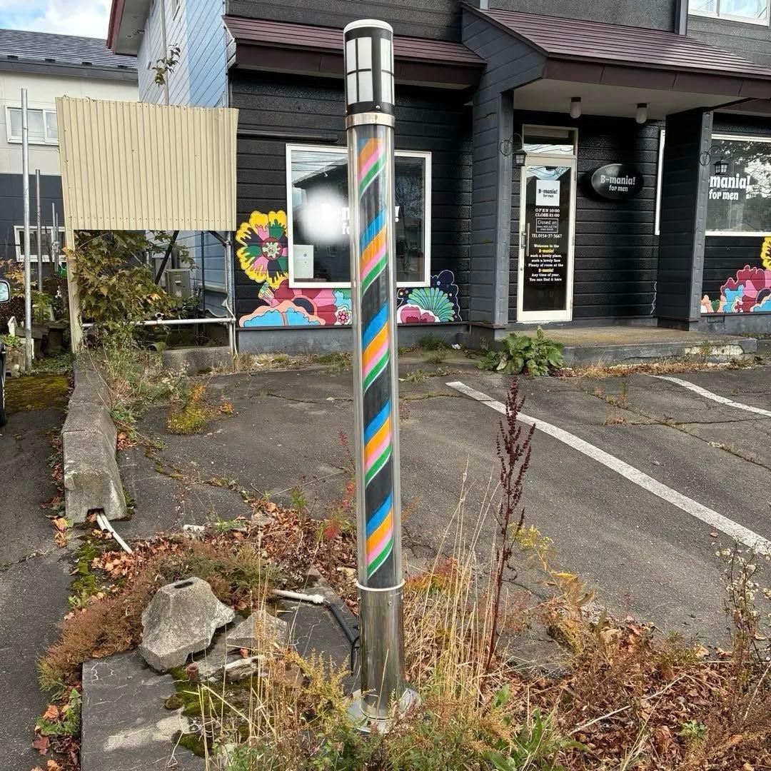 メタル製サインポール ストライプ　バーバーポール　床屋　理容　美容　おしゃれ