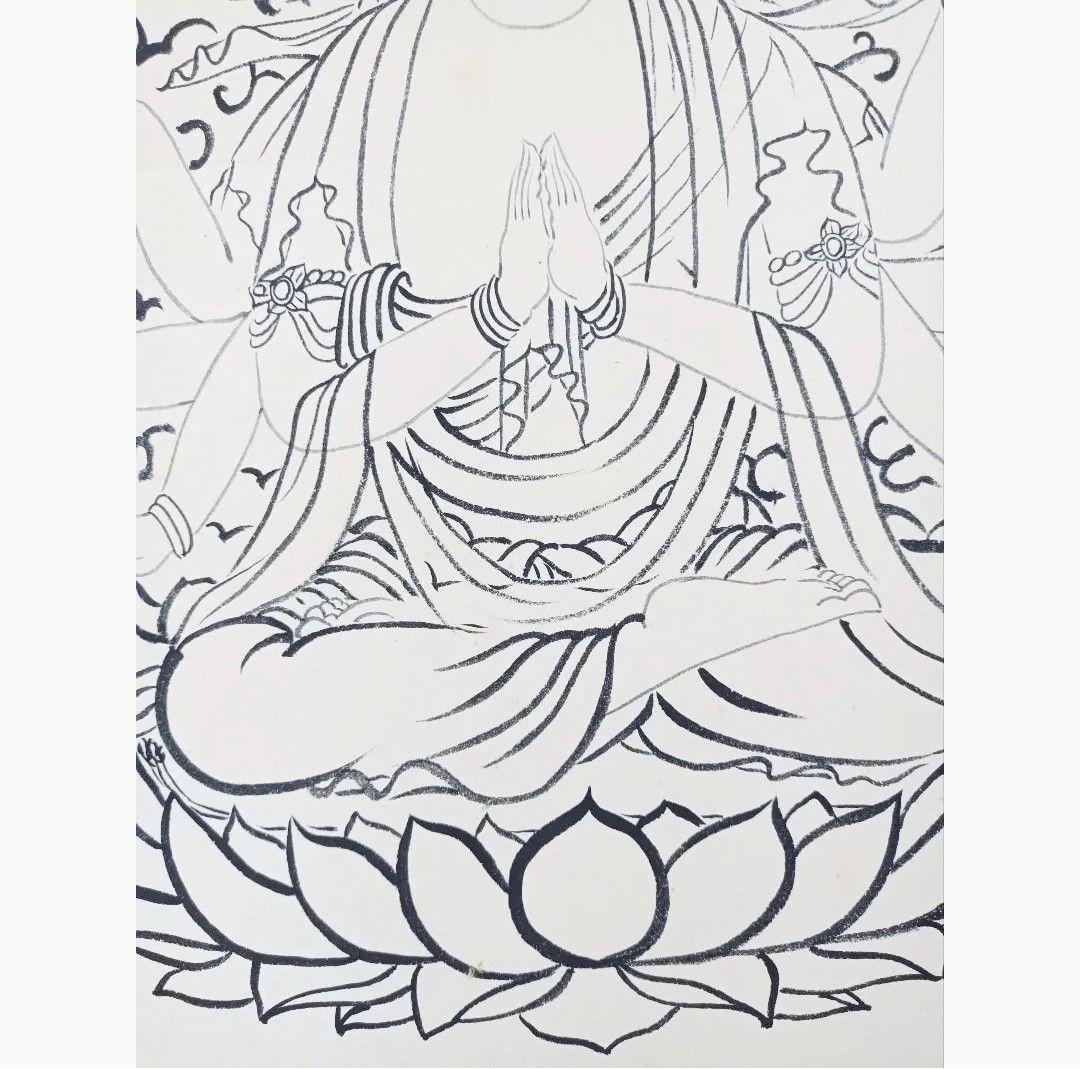 千手千眼観自在菩薩図 凶殺 厄除け 開運 掛軸 絵 仏教 観音菩薩様