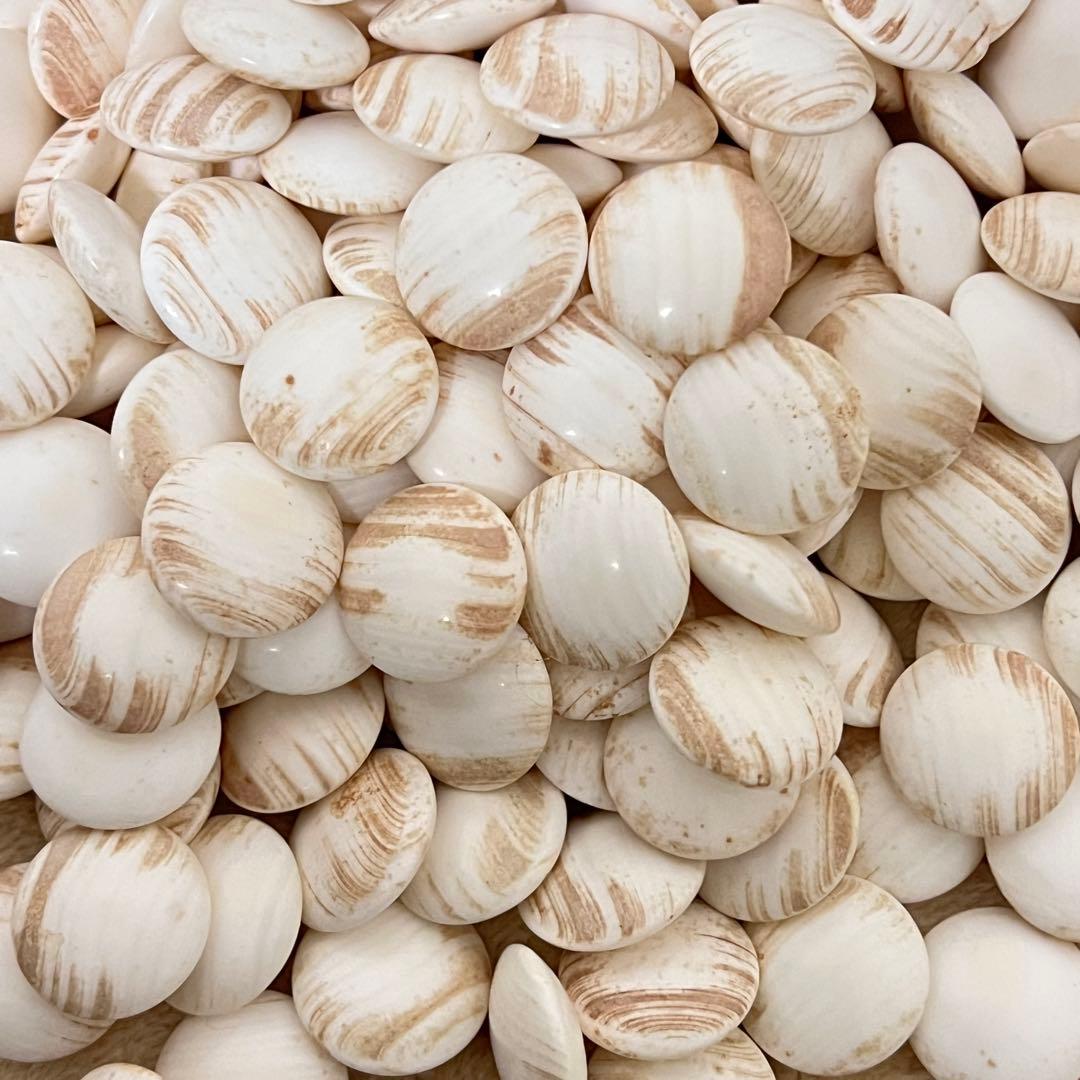 蛤⭐️碁石 蛤白石厚み約1cm 那智黒黒石 碁笥付き 34号？