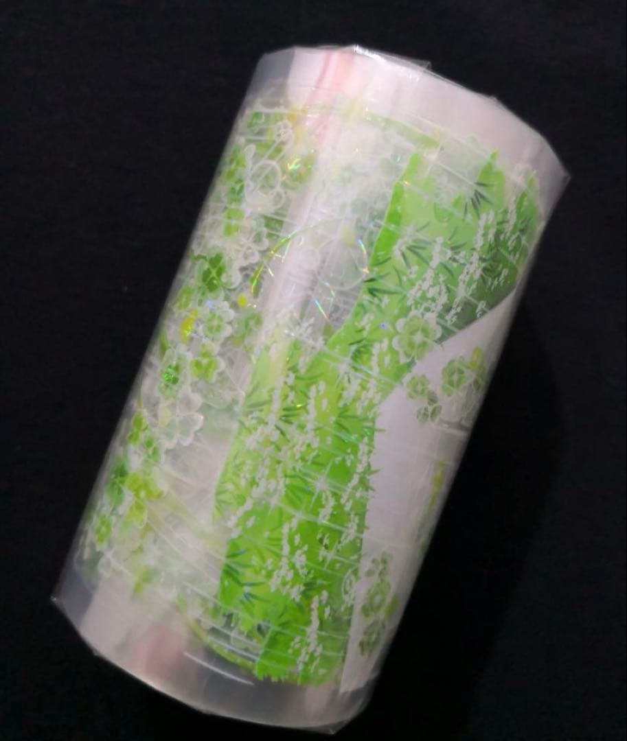 【8551】海外　マステ　5m巻売り　貝殻光マスキングテープ　雨　階段　半透明