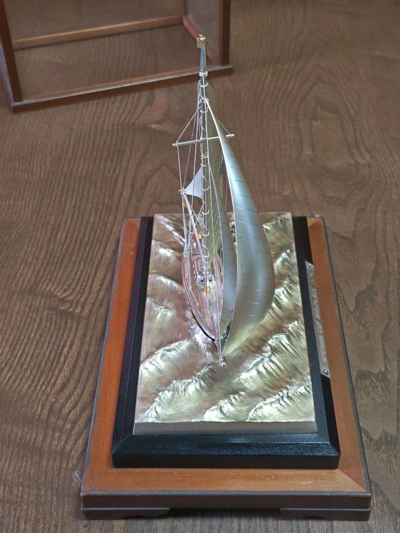 シルバー970 銀製 ヨット　舟　船　置物　金属　工芸