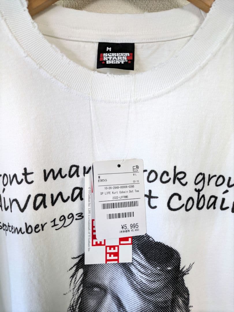 LIFE/ライフ 別注 カート・コバーン コラボフォト Tシャツ 完売品